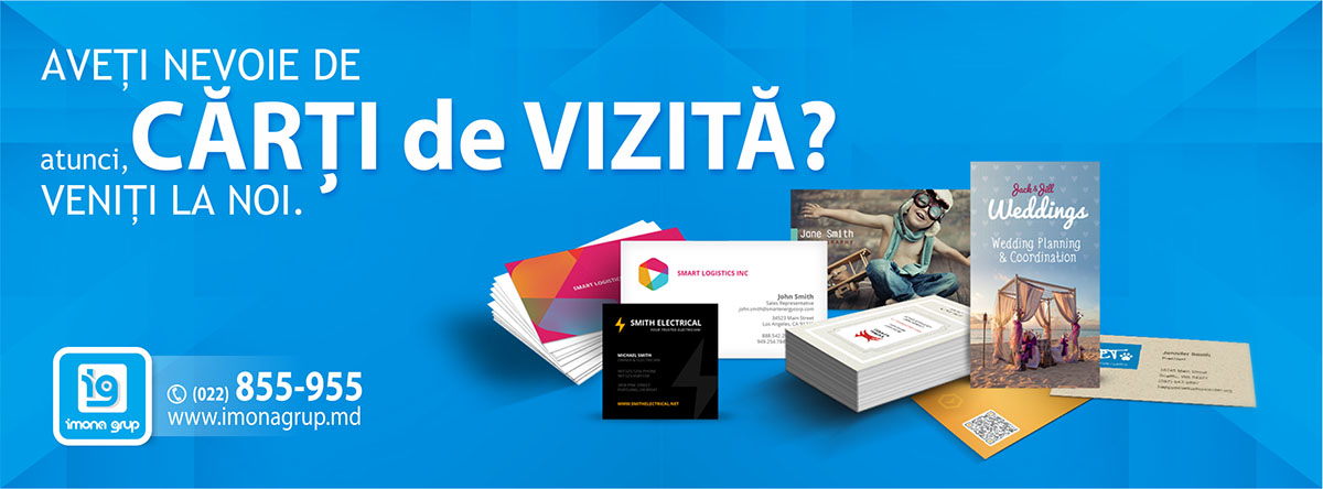 Tipărirea cărţilor de vizită la tipografia Imona Grup