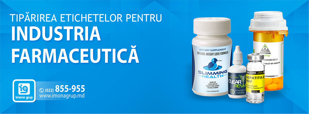 Etichete pentru industria farmaceutică tipar în Moldova