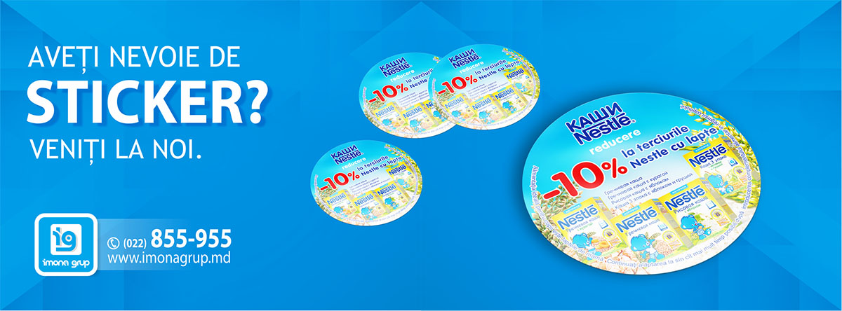 Sticker - tipar și design în Moldova